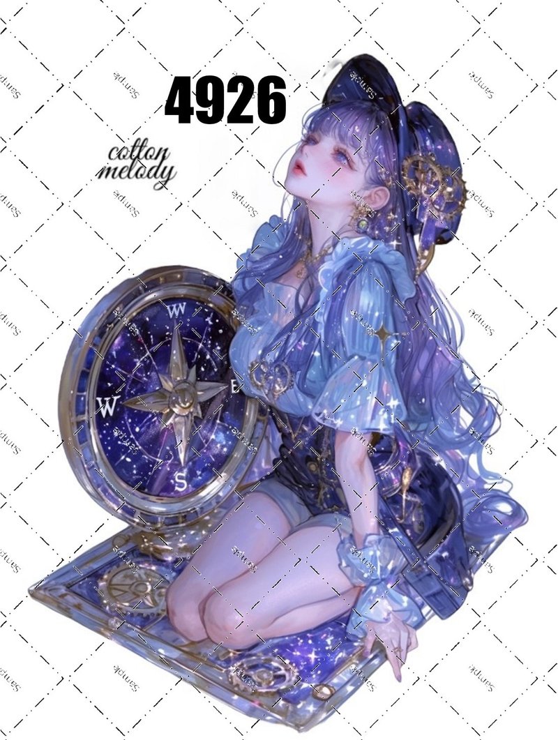 original sticker no.4926 人物ステッカー オリジナルステッカー オリジナル人物ステッカー 装飾ステッカー cotton melody - 貼紙 - 紙 
