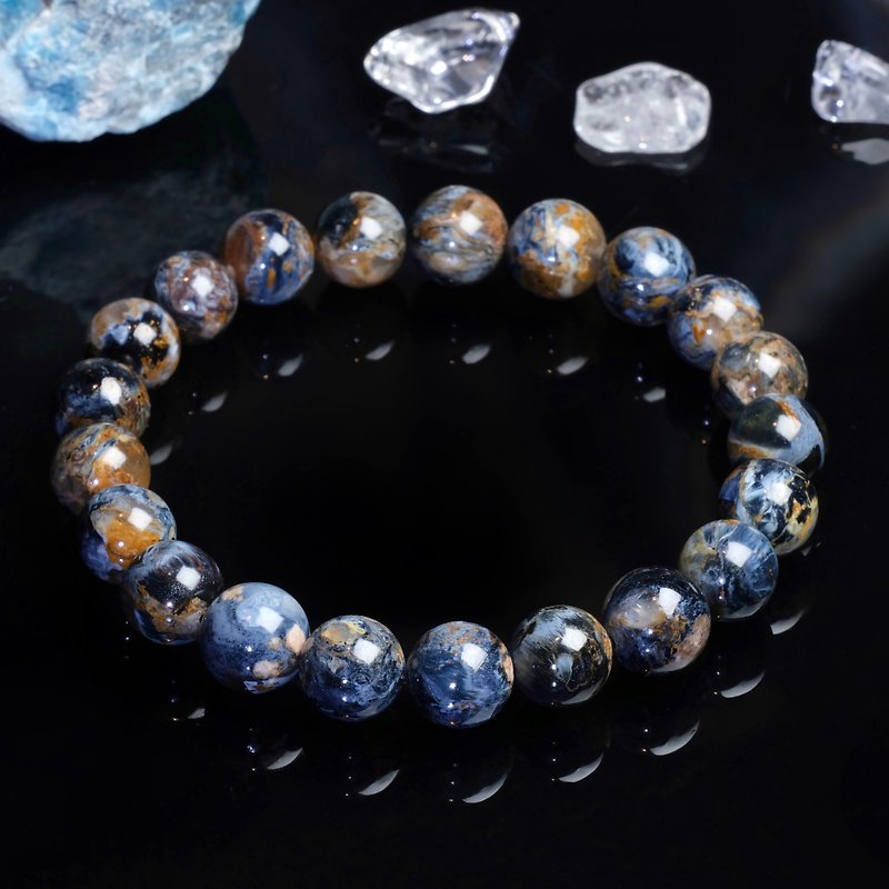 #214 One Picture One Object/9.5mm Namibia Peter Stone Crystal Bracelet Business Fortune Fortune Custom Made - Bracelets - Crystal Blue