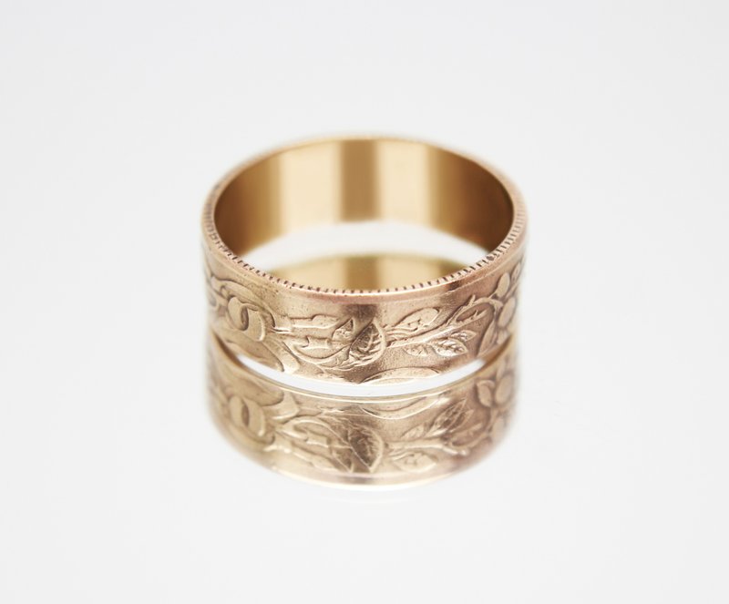 Netherlands Antilles Coin Ring 2 1/2 cents 1959 dutch coin ring - 戒指 - 其他金屬 