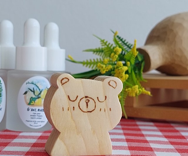 Small wood diffuser bear head - Shop Have a WOOD day Fragrances - Pinkoi
