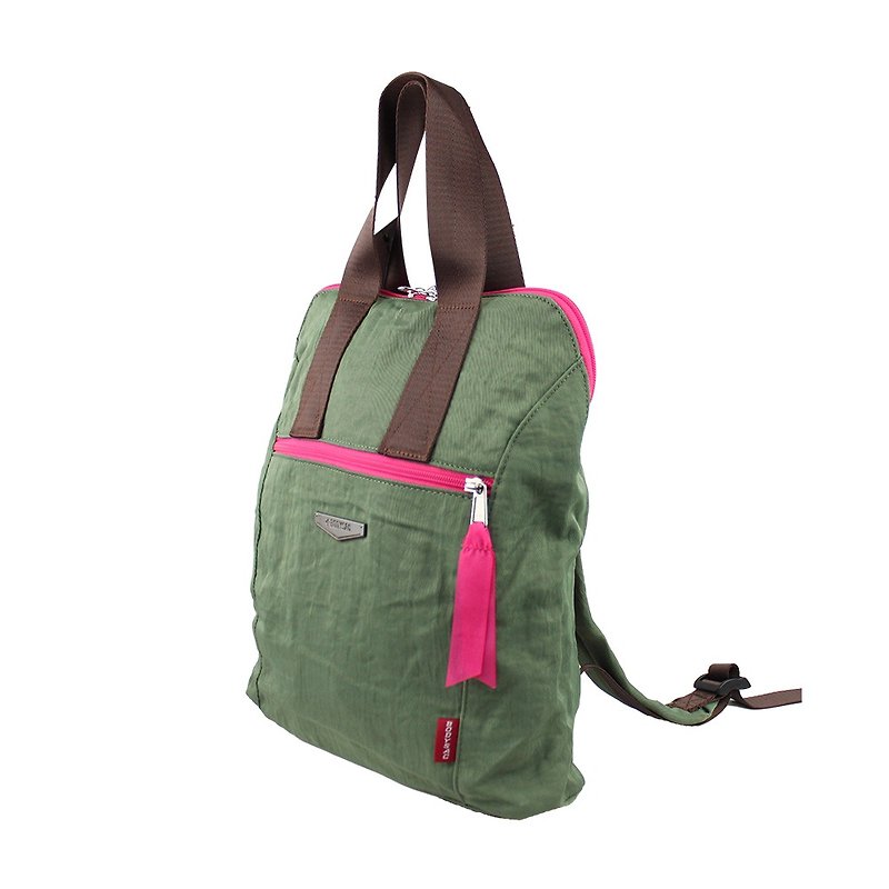 Light green carry-back dual-use bag BODYSAC "b651" - กระเป๋าเป้สะพายหลัง - เส้นใยสังเคราะห์ สีเขียว