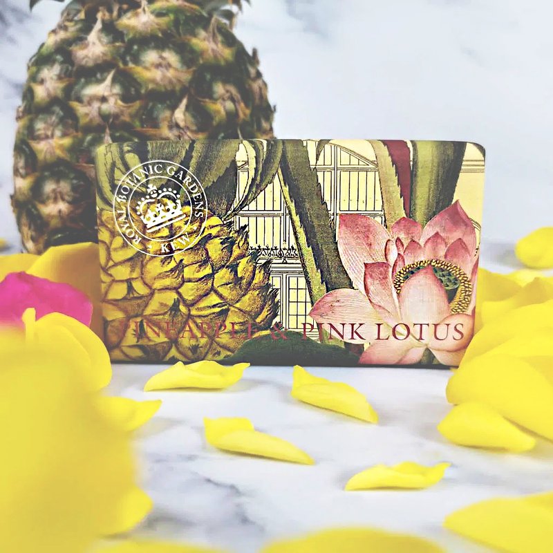 [A must-have gift] British ESC Royal Botanic Gardens Shea Butter Handmade Soap Set of 2 - Pineapple and Lotus - Soap - Other Materials 