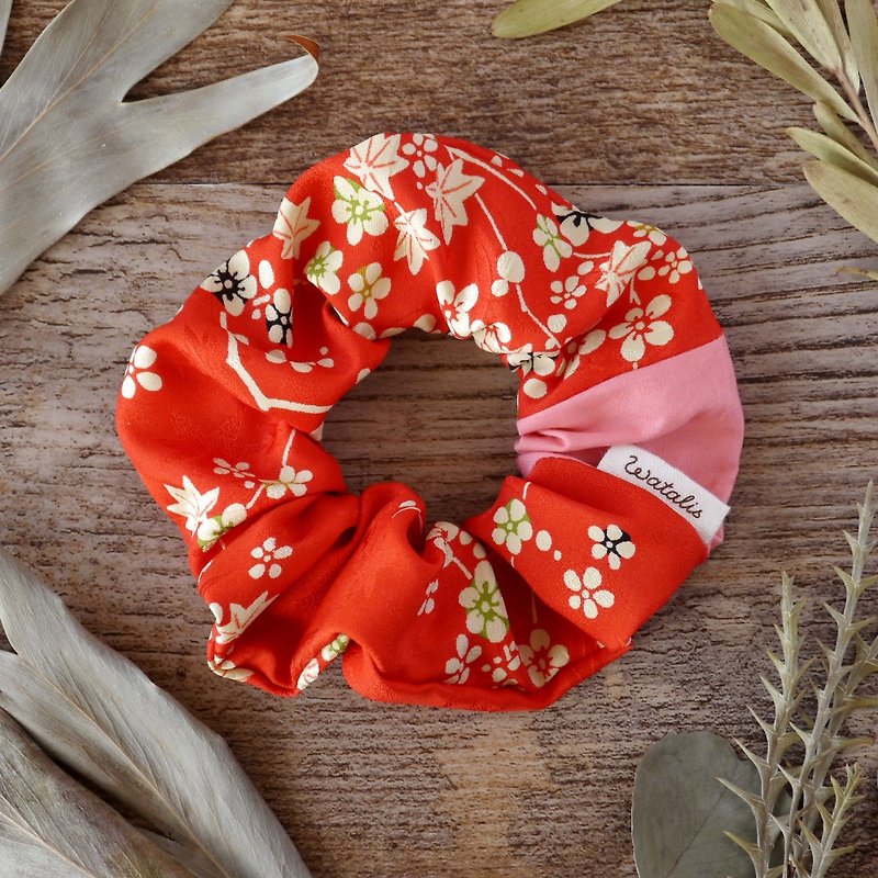 Kimono scrunchie - Hair Accessories - Other Man-Made Fibers Red