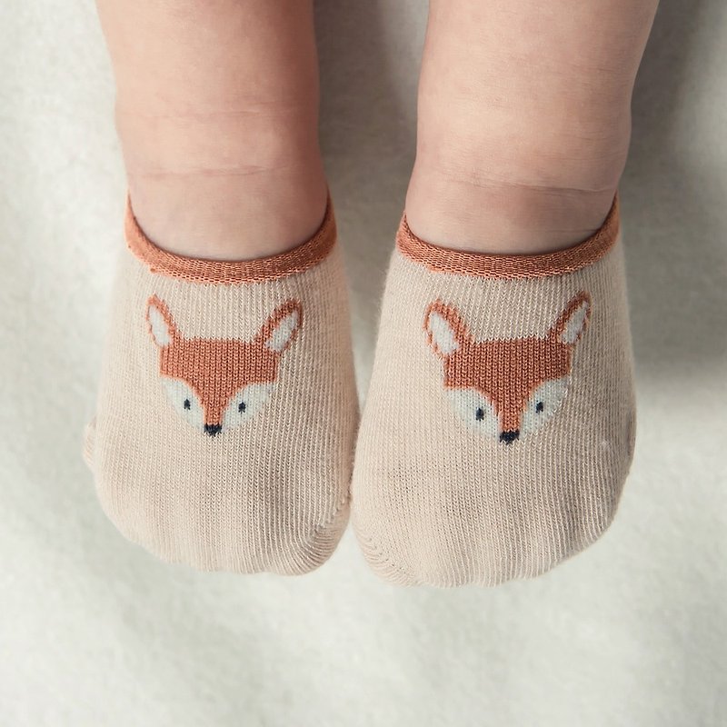 Happy Prince Lindo Small Animal Baby Socks Korean Made - ถุงเท้าเด็ก - ผ้าฝ้าย/ผ้าลินิน สึชมพู