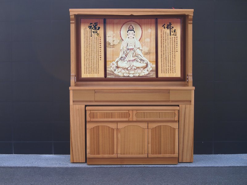 Divine Design Quiet Buddhist Cabinet 5'7 - เฟอร์นิเจอร์อื่น ๆ - ไม้ 