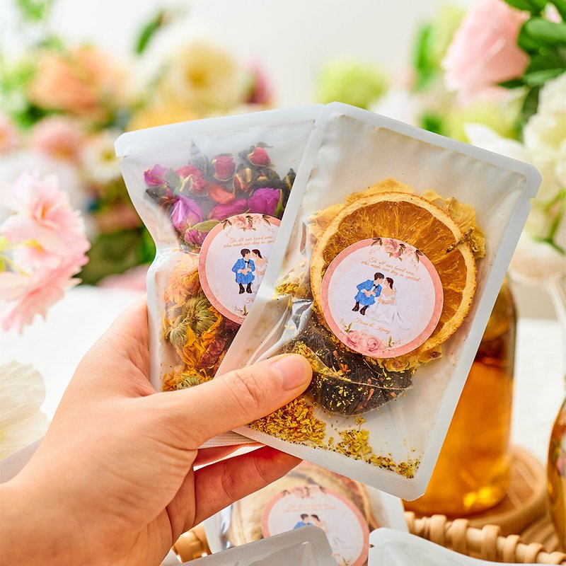 Recommend small return gifts: health-preserving floral tea, fruit tea bag, butterfly cake with Xiqing customized stickers - ชา - วัสดุอื่นๆ 