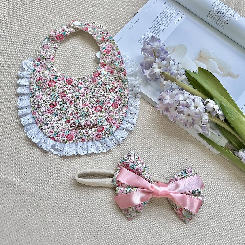 【Custom Embroidery-Miyue Gift Box】Flower sea picnic date lace ruffle floral saliva towel