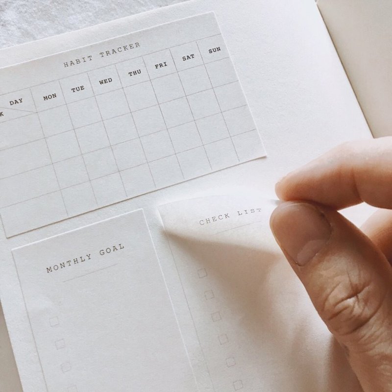 Life Planner Sticker Set - 貼紙 - 紙 白色