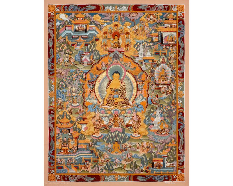 文化遺產 唐卡中的佛陀故事 - 壁貼/牆壁裝飾 - 其他材質 多色