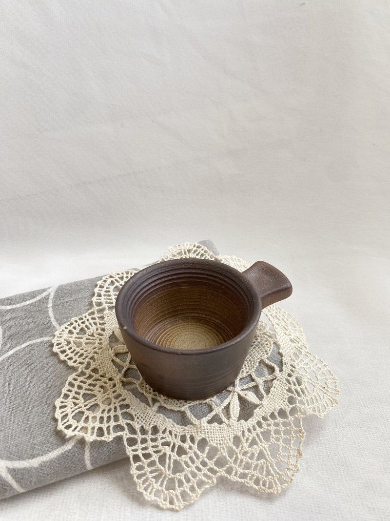 【好日戀物】日本手作陶瓷釉色柴燒濾杯小杯儀式感 - 茶壺/茶杯/茶具 - 陶 咖啡色