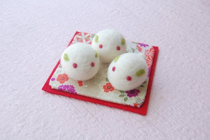 羊毛フェルトうさぎまんじゅう - 擺飾/家飾品 - 羊毛 白色