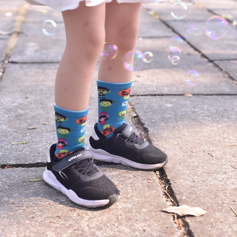 【Halloween】Children's socks-trick or treat - ถุงเท้า - วัสดุอีโค สีน้ำเงิน
