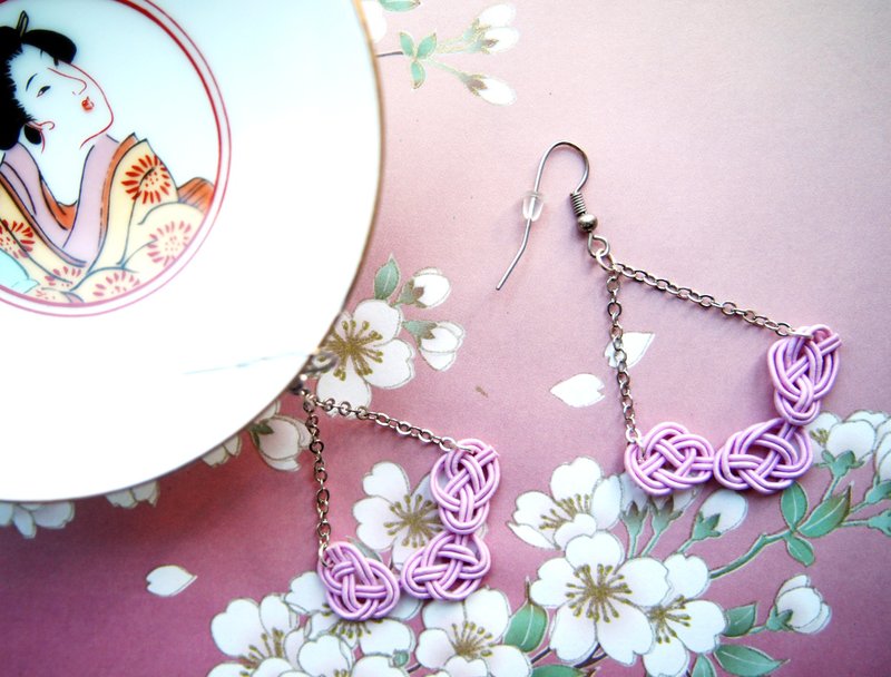 Customized Japanese fresh and lovely pink big round earrings - ต่างหู - วัสดุอื่นๆ สึชมพู