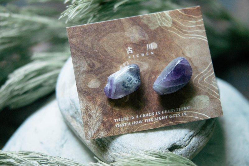 CRACK | Mineral earrings | EARRINGS - Earrings & Clip-ons - Jade Purple