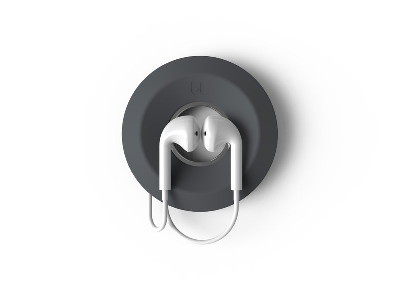 Cable YoYo 耳機收納 深灰色 - 捲線器/電線收納 - 矽膠 灰色