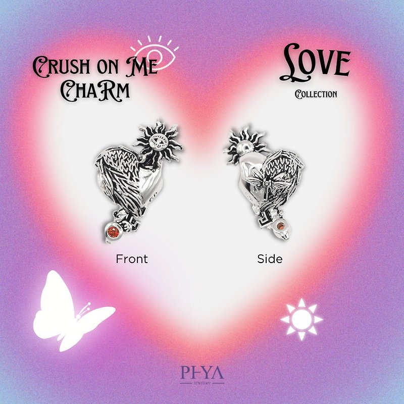 PHYA GP  Crush on you charm with Garnet - Bracelets - Sterling Silver 