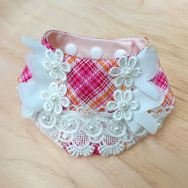 Styling bib-little princess pet pet scarf for cats, dogs, guinea pigs and rabbits - Clothing & Accessories - Cotton & Hemp Pink