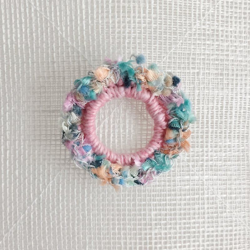 Crochet  |  circle - เข็มกลัด - ผ้าฝ้าย/ผ้าลินิน สึชมพู