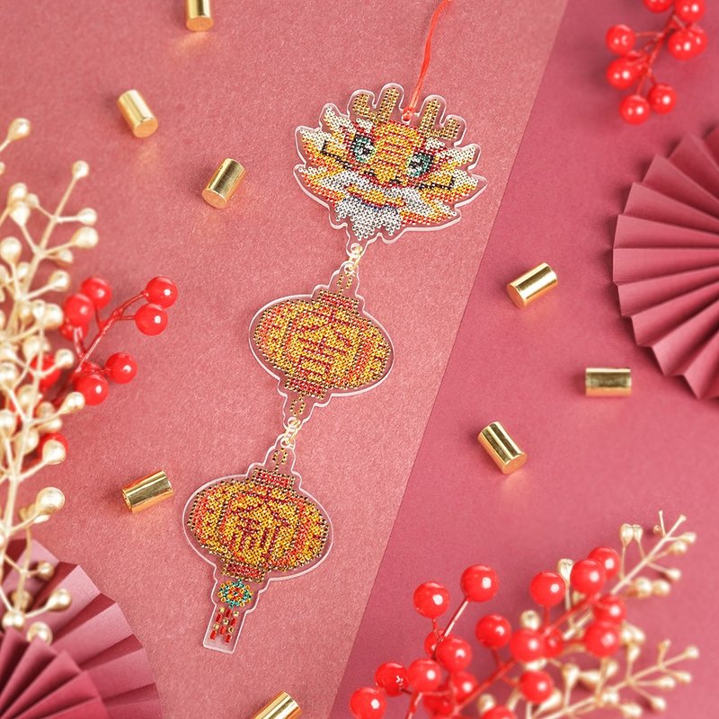 Rhinestone Craft Chinese New Year Ornaments Series | SET - G - Other - Other Materials Red