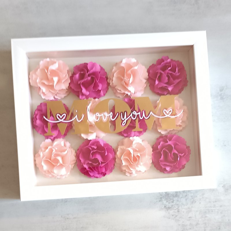 Mother's Day Carnation Flower Gift (Pink Series) - ช่อดอกไม้แห้ง - กระดาษ สึชมพู