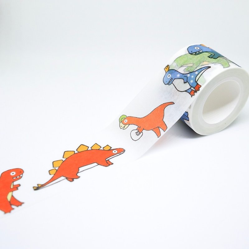 Bao Bao Kojima*Dinosaur Paper Tape - มาสกิ้งเทป - กระดาษ หลากหลายสี