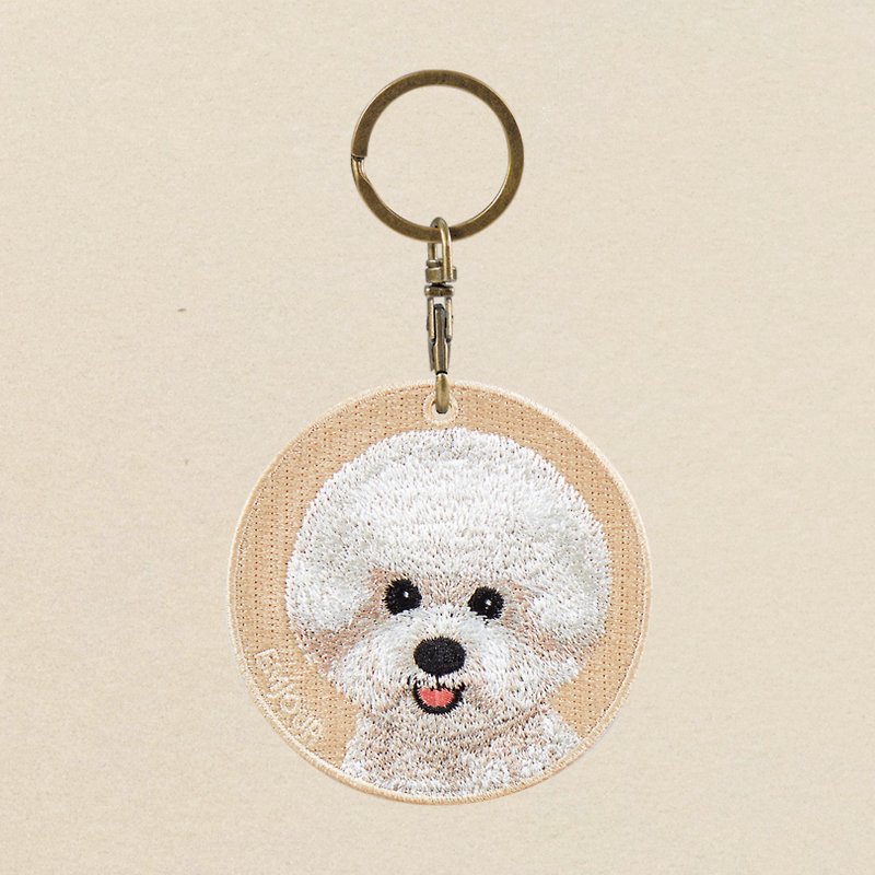 EMJOUR Double Sided Embroidered Charm - Bichon | Fake Embroidery
