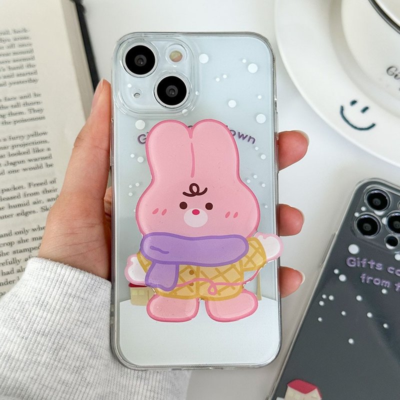 Rabbit rumi iPhone mobile phone case Grip smart tok set - 手機殼/手機套 - 塑膠 多色