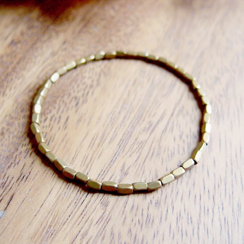 VIIART. Muji VII. Customized yellow Bronze bracelet - สร้อยข้อมือ - โลหะ สีทอง