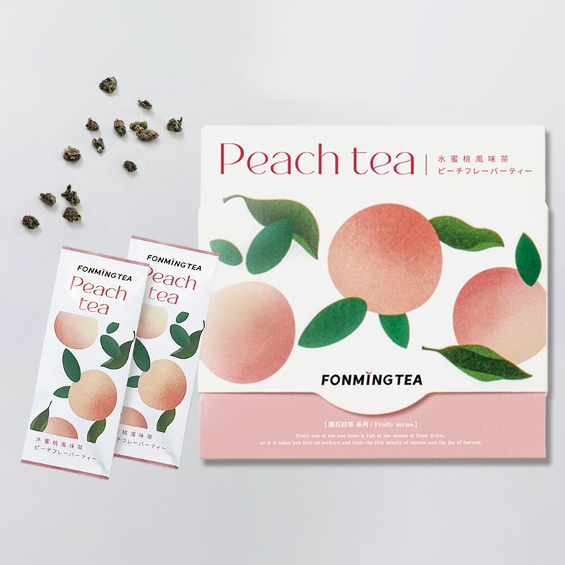 水蜜桃風味烏龍茶Peach Oolong tea原片茶葉 定量8入 ESG設計紙盒 - 茶葉/茶包/水果茶 - 其他材質 