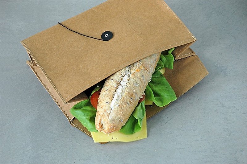 環保食物餐袋 L/啡色 - 收納箱/收納用品 - 紙 咖啡色