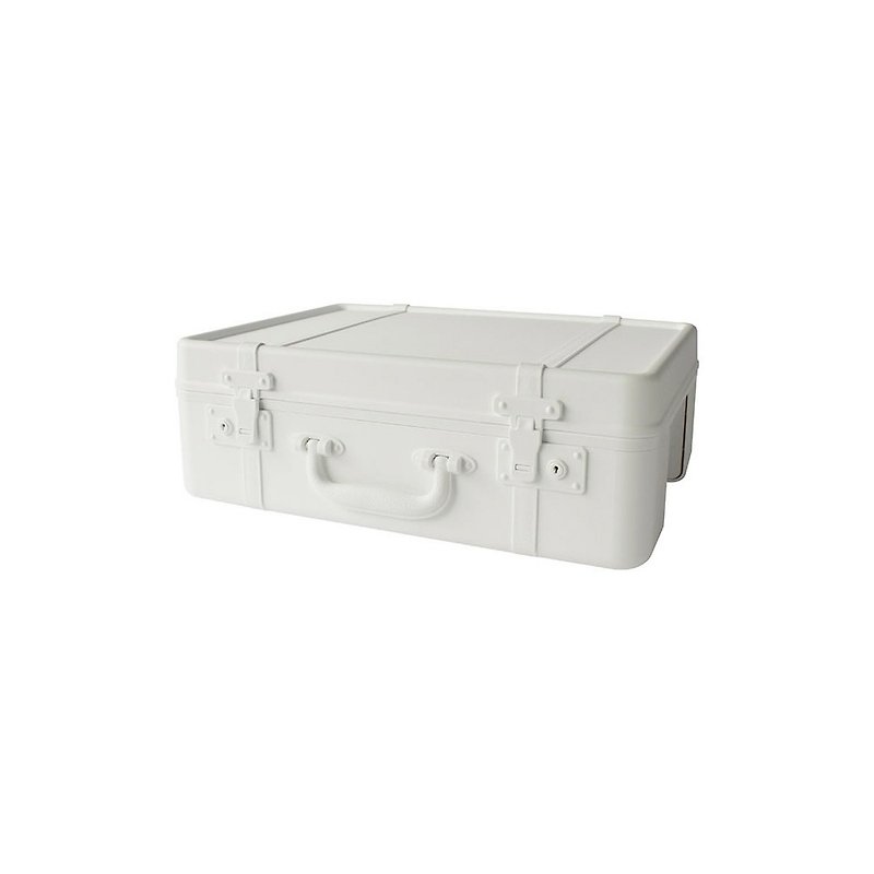 [Hachiman Kasei] TRUNKSTORY retro style luggage storage box S white - Storage - Plastic White