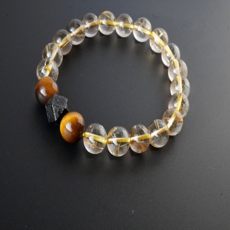 Titanium Crystal Sky Iron Tiger Eye Bracelet - Bracelets - Crystal Multicolor