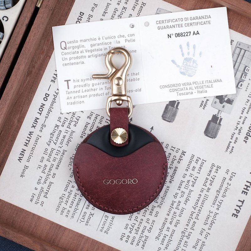 gogoro/gogoro2 鑰匙專用皮套 Key holder / Pueblo磨砂系列紫紅 - 鑰匙圈/鑰匙包 - 真皮 紫色