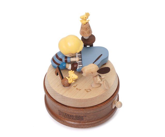 wooderful life オルゴール　スヌーピー Snoopy & Schroeder】Multi Rotate Music Box | Wooderful life