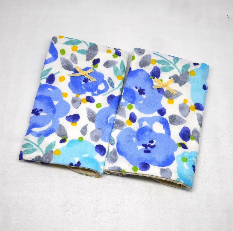 Japanese Handmade 8-layer-gauze droop sucking pads - 嬰兒飾品 - 棉．麻 藍色
