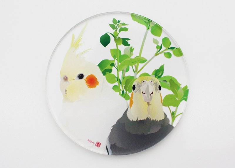 Acrylic coaster cockatiel - Coasters - Acrylic Transparent