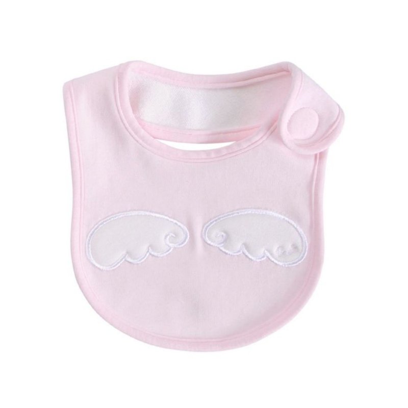 Japan Boribon oeuf pink angel wings saliva towel - ผ้ากันเปื้อน - ผ้าฝ้าย/ผ้าลินิน สึชมพู