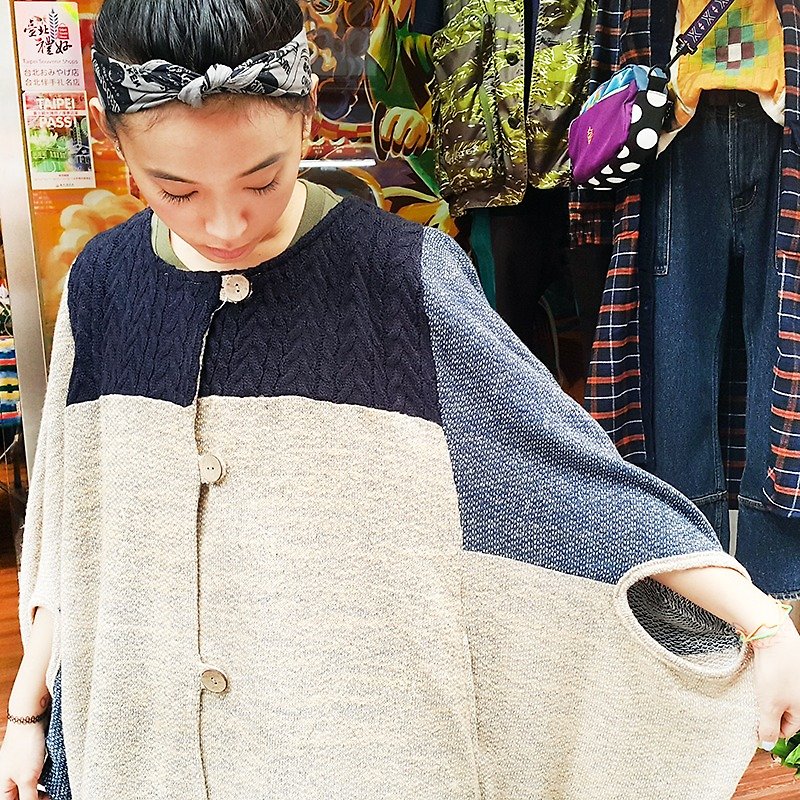 [Pre-order] ✱ ✱ knit patchwork jacket (three) - Women's Sweaters - Paper 