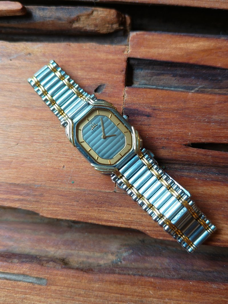 SEIKO旗下 頂級 CREDOR貴朵品牌 鋼與18k金 石英錶 - 女錶 - 其他金屬 銀色