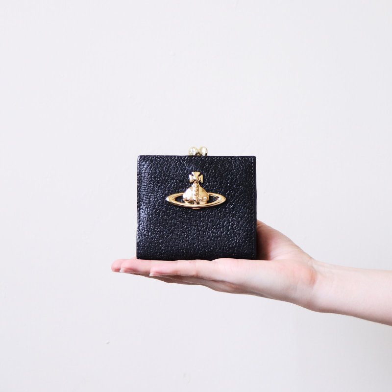 Vintage Vivienne Westwood Mini Bifold Frame Wallet - กระเป๋าสตางค์ - หนังแท้ สีดำ