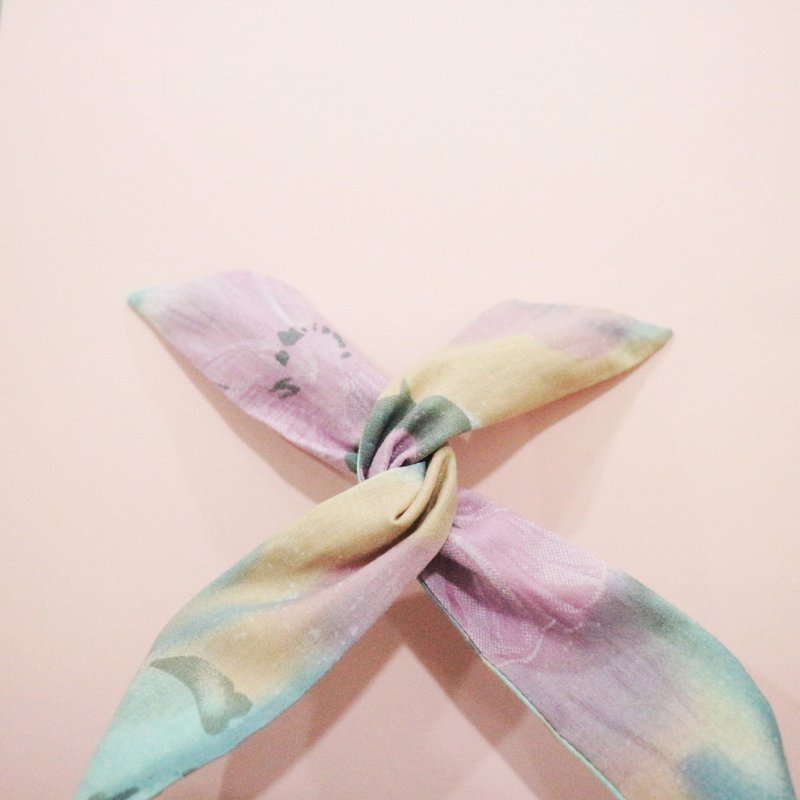 JOJA│ no time to play Wen Qing take the name: Japanese cloth handmade aluminum ribbon - เครื่องประดับผม - ผ้าฝ้าย/ผ้าลินิน สึชมพู