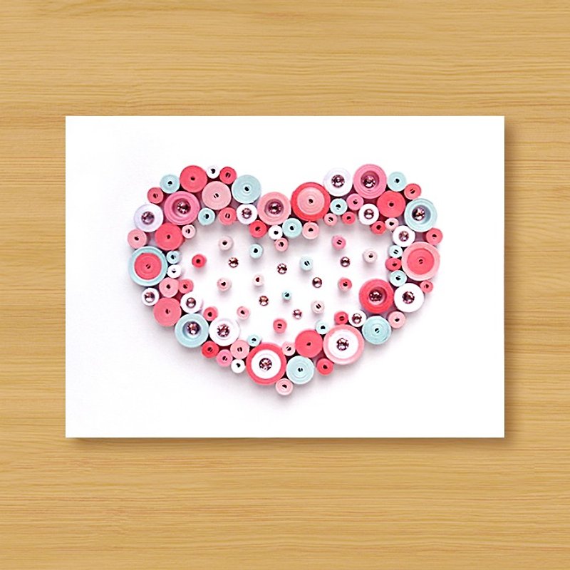 Handmade Roll Paper Card _ Sweet Love Bubbling - Powder... Valentine Card, Mother Card - Cards & Postcards - Paper Pink