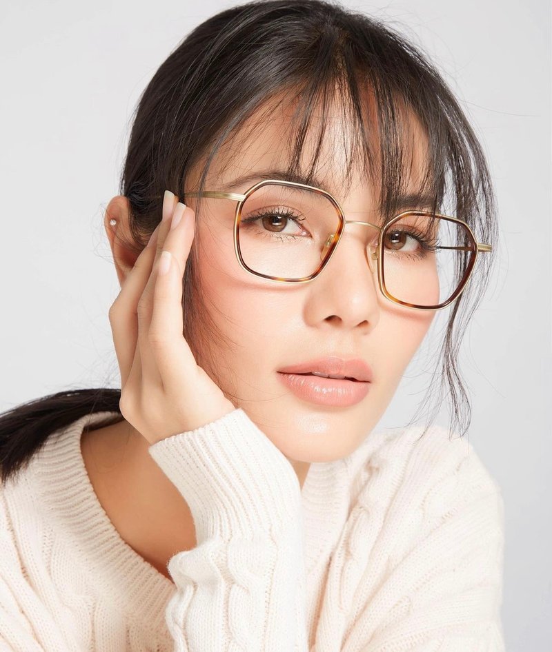 AP Unique square design : Handcrafted Eyewear - 眼鏡/鏡框 - 其他材質 卡其色