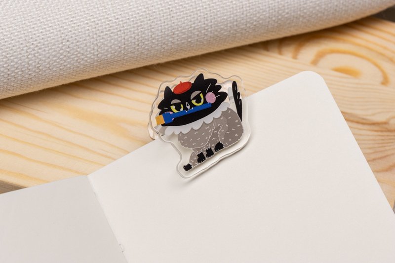 Little Painter Black Cat Acrylic Clip - อื่นๆ - อะคริลิค 