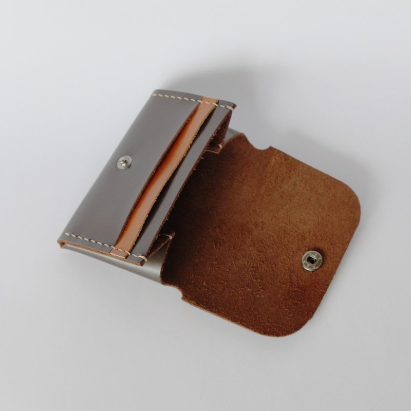 皮革diy材料包 / 完成品 大容量撞色卡包 零錢包 散紙袋 客製禮物 - 皮件/皮革 - 真皮 
