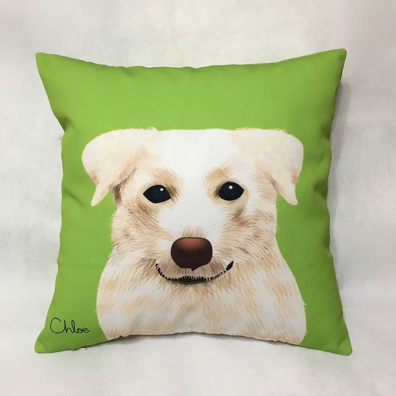 Wang Hao Big Pillow - White Meeks - Pillows & Cushions - Polyester Green