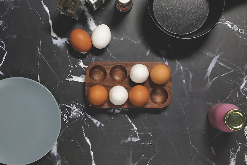 Nordic style egg rack M (maple / walnut) - เครื่องครัว - ไม้ 