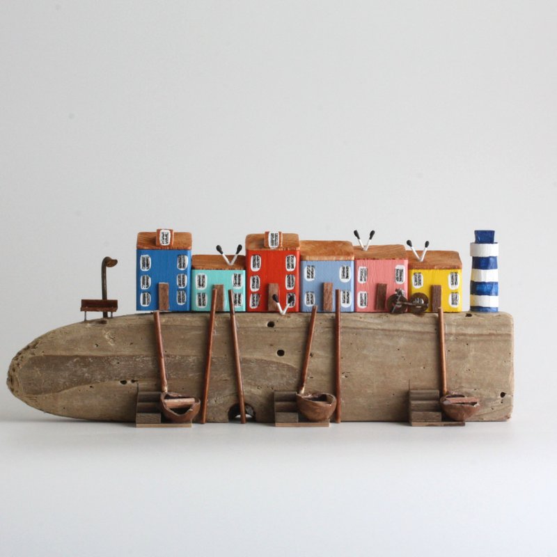 漂流木藝品 - 潮聲與海鷗 - Bu015 - 裝飾/擺設  - 木頭 