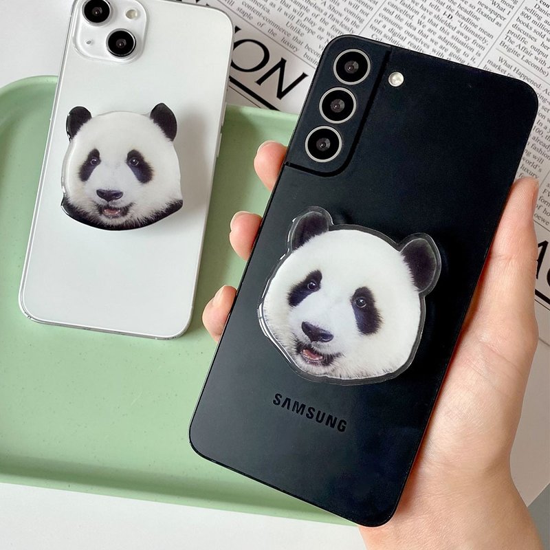 Panda's face grip smartphone acrylic smart tok - อุปกรณ์เสริมอื่น ๆ - อะคริลิค ขาว