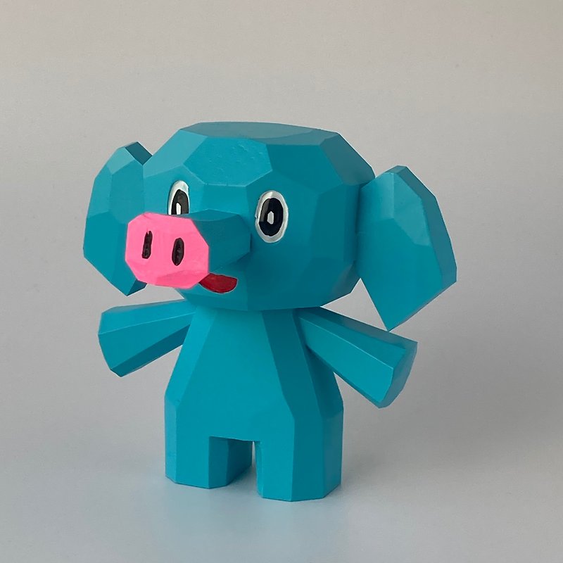 elephant - Stuffed Dolls & Figurines - Wood 
